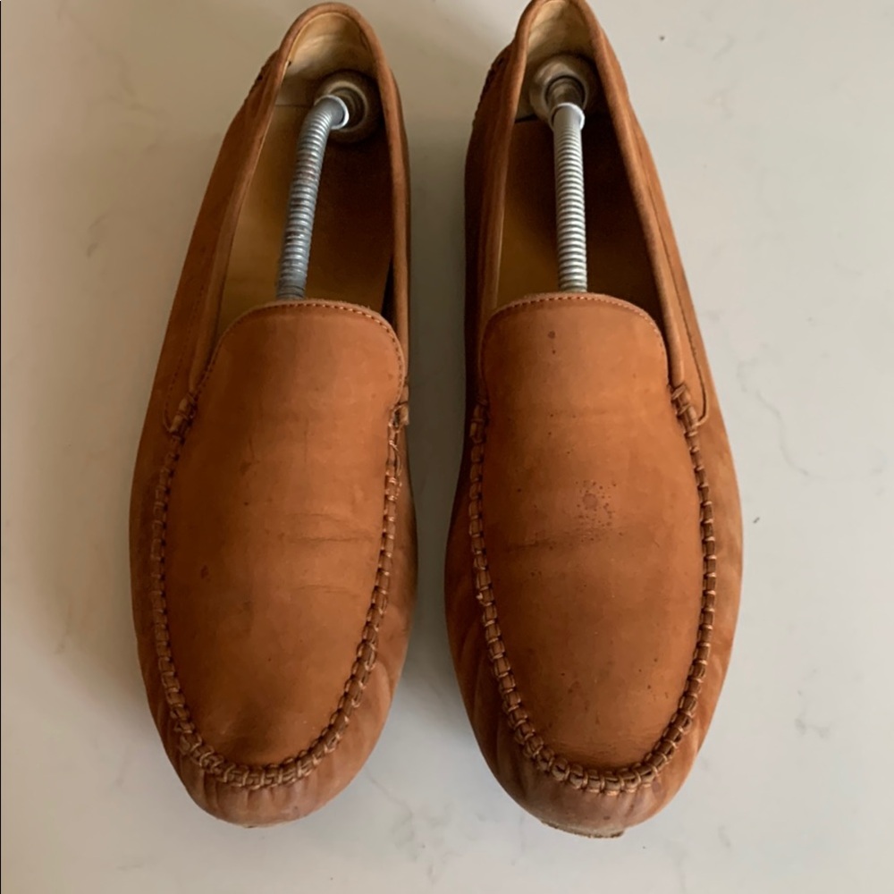 John Lobb Tan Leather Loafers Slip-On Shoes